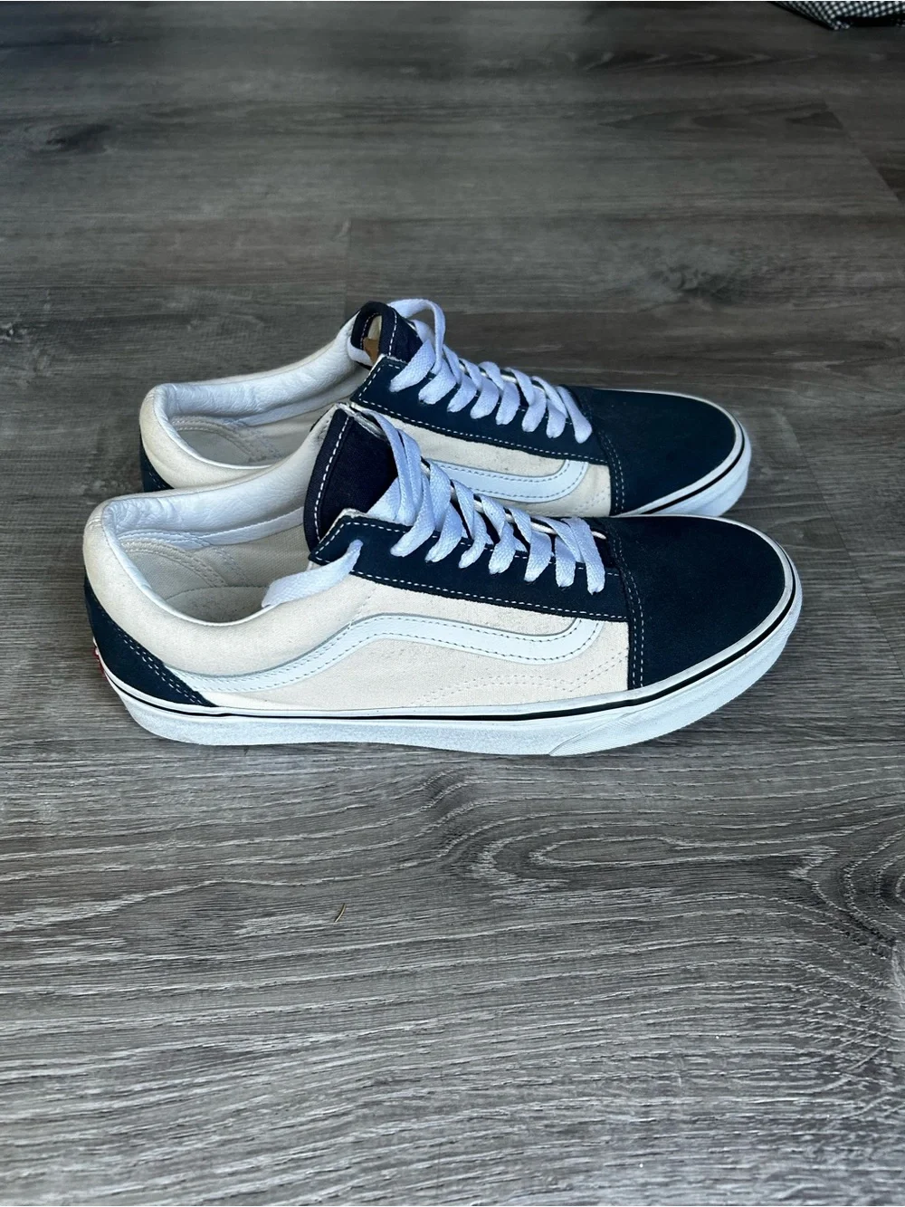 Vans Classic Low-Top Canvas Skate Sneakers - Navy and White